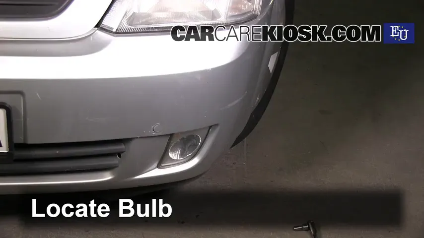 2003 Opel Meriva SE Cosmo 1.6L 4 Cyl. Éclairage Feu antibrouillard (remplacer l'ampoule)